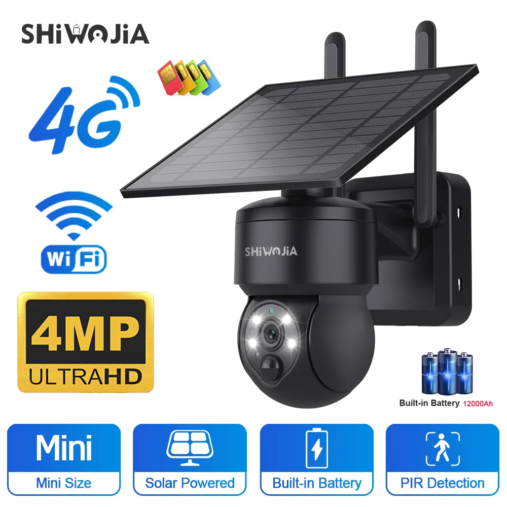 Home Security Monitor - Shiwojia Wifi Wireless Ptz Solar kamera
