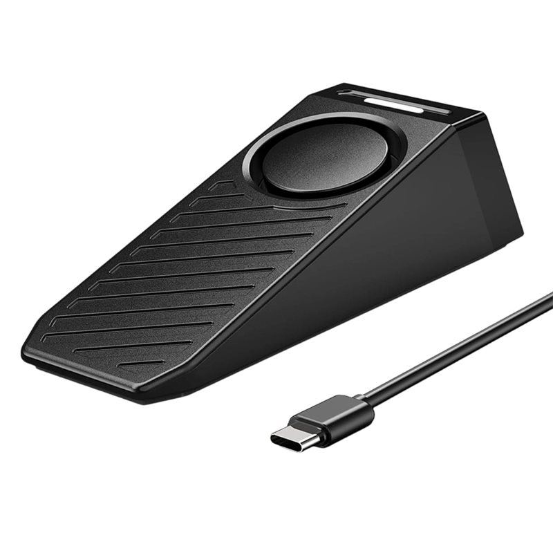 Door Wedge Alarm - AB34-Türstopper-Alarm, Türstopper, Wiederaufladbarer Türkeil-Alarm mit Rutschfester