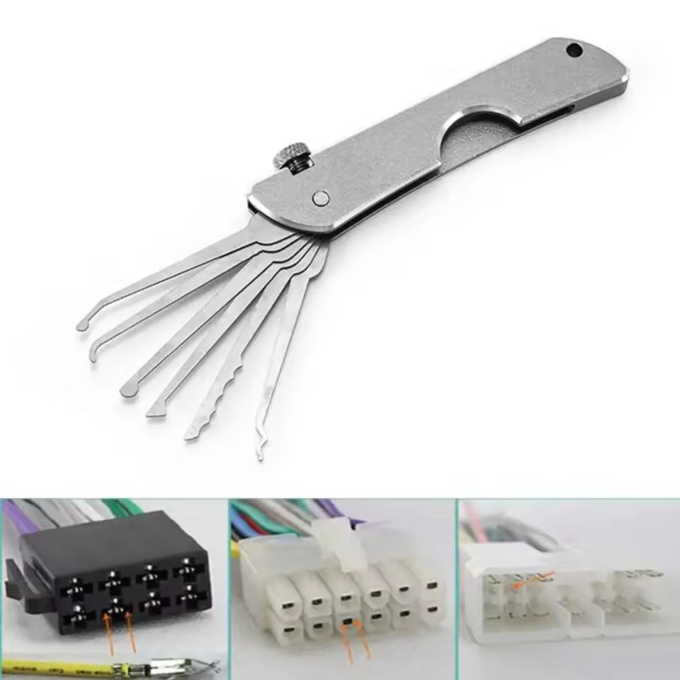 Lock Picking Set - Kompaktes Lock-Picking-Set, Schlüsselersatz, vielseitiger Kfz-Pick-Haken, rostbeständig,