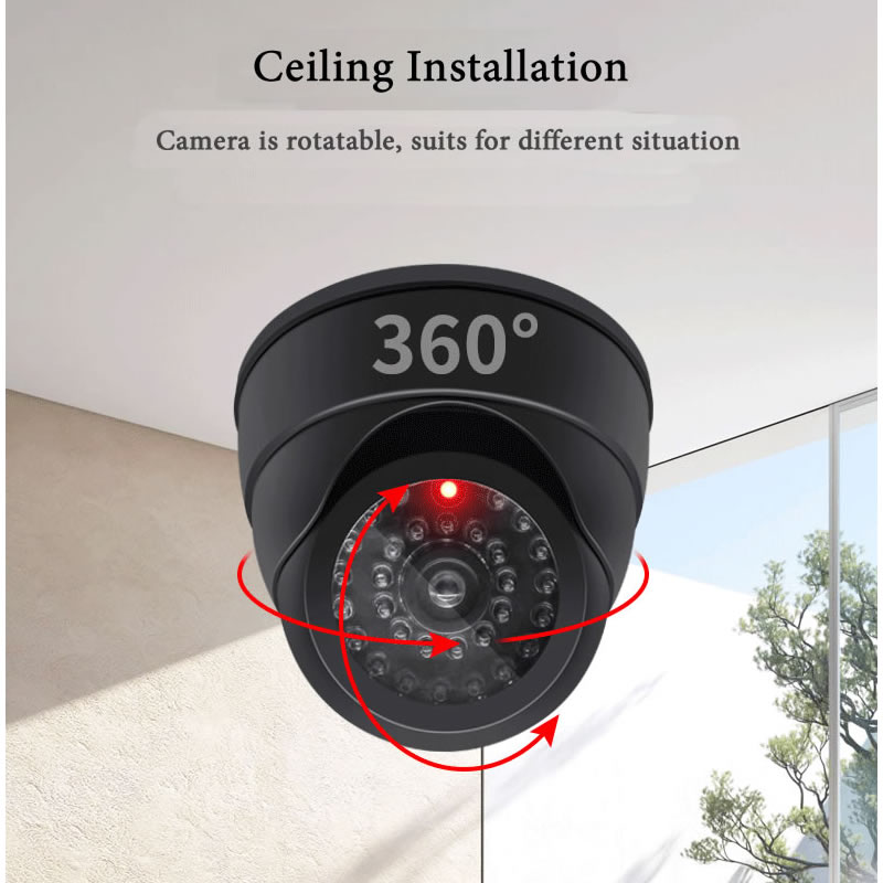 Home Security Beams - Neue rote blinkende LED-Licht schwarz/weiß Dummy