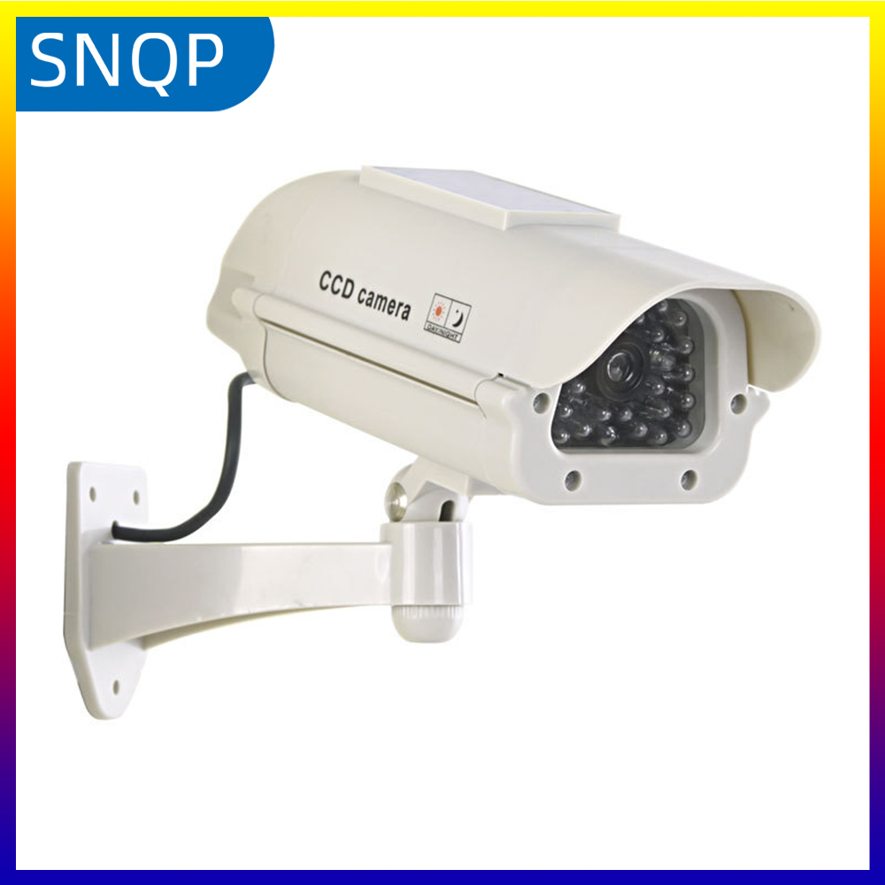 Home Security Beams - Simulierte Solarkamera Wasserdichte Attrappe CCD-Sicherheitskamera mit