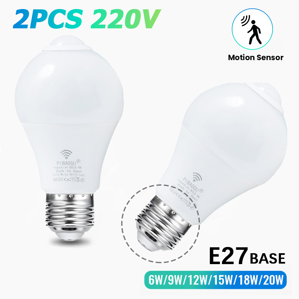 Home Security Beams - 2PCS Led-lampe Glühbirne Mit Motion Sensor