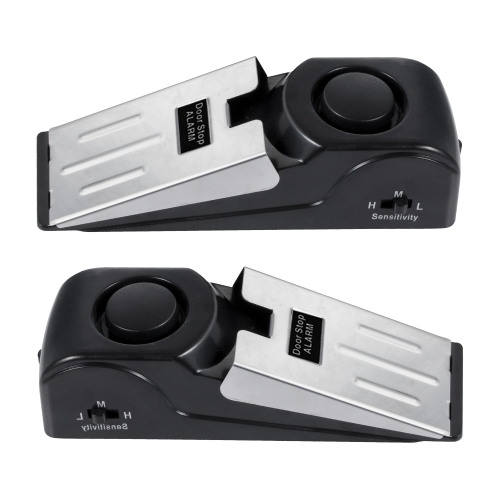 Door Wedge Alarm - 2 Stück Türstopper-Alarm für Zuhause, Hotel,