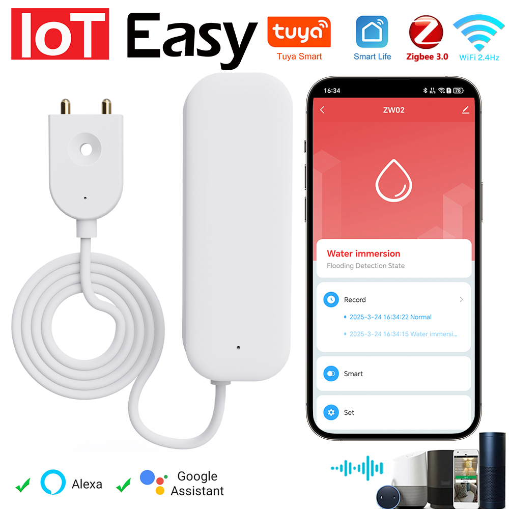 Home Security Business - Tuya WiFi ZigBee Wasser Sensor Leckage