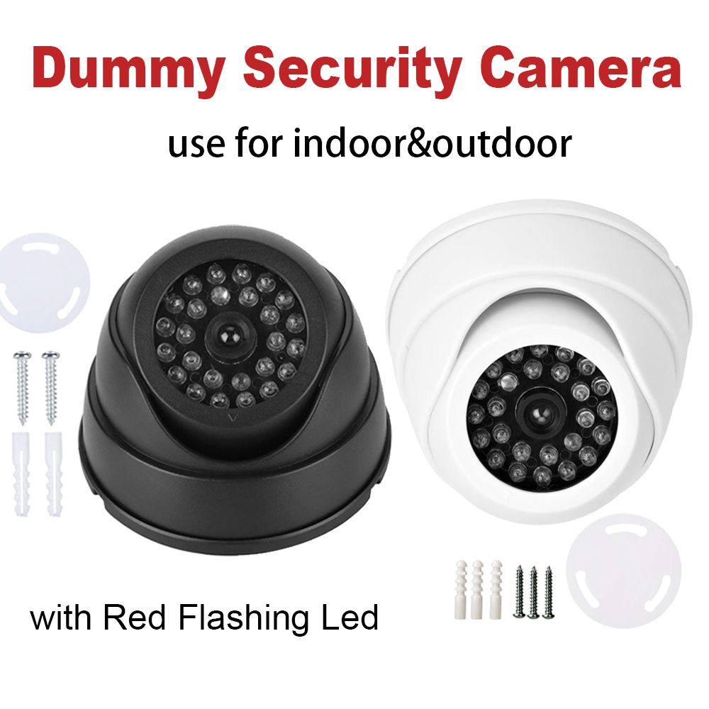 Home Security Beams - Realistisch Aussehende Fake-Überwachungskamera mit Rotem LED-Licht