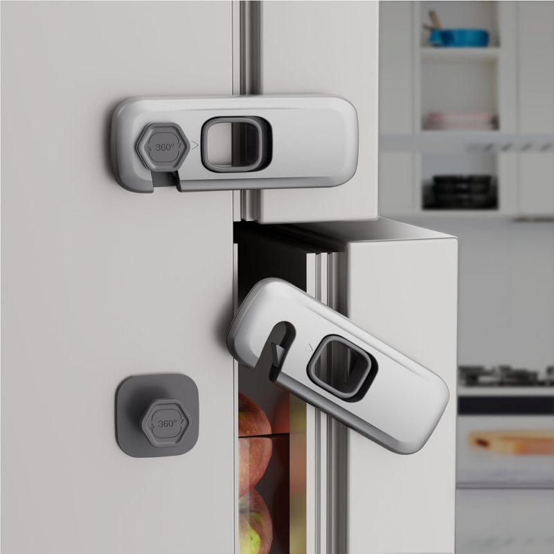 Home Security Tapo - 1/3/5 Stück selbstklebende Kindersicherungs-Schrank- und Kühlschrankschlösser,