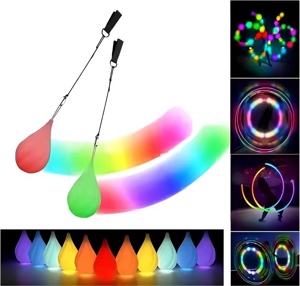 Home Security Measures - LED-Jonglierball mit Regenbogen- und Stroboskop-Effekten, sicher