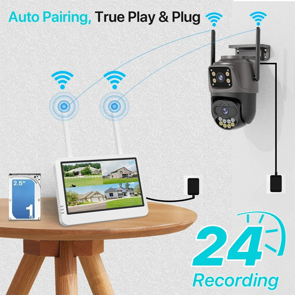 7 Zoll 8CH 5MP WLAN NVR Sicher – Home Security Monitoring Bewertung und Preis